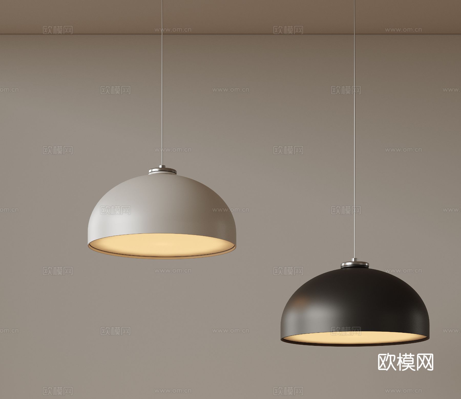中古风吊灯 极简小吊灯 北欧简约吊灯 单头吊灯su模型