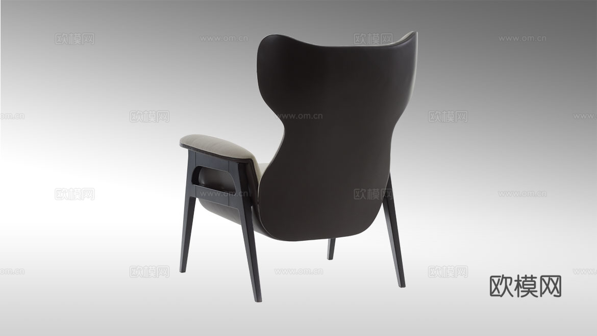 FENDI 意式扶手椅3d模型下载（渲染图2）