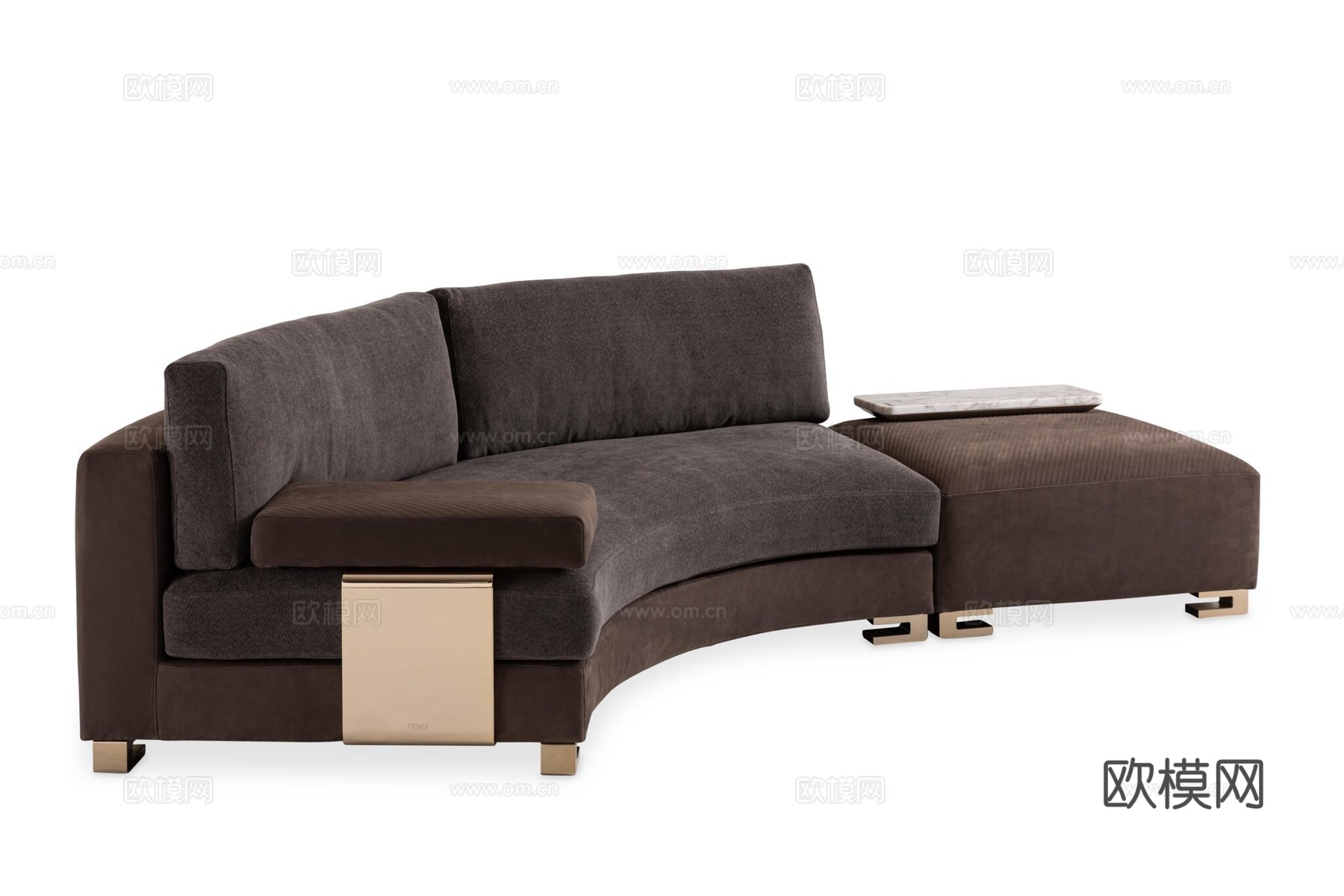 FENDI 三人沙发3d模型下载（渲染图3）