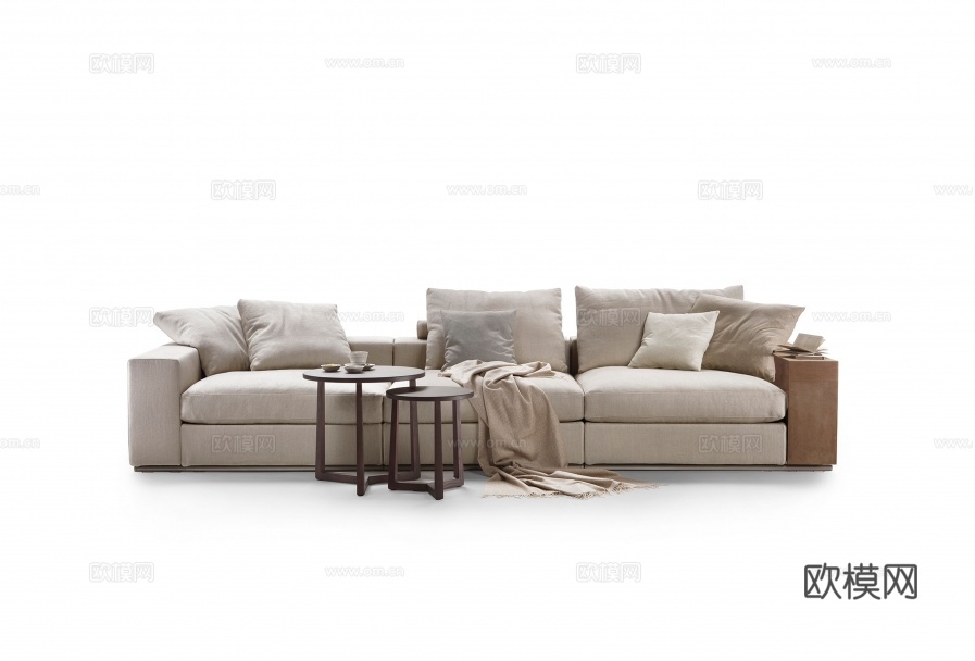flexform 意式三人沙发3d模型下载（渲染图2）