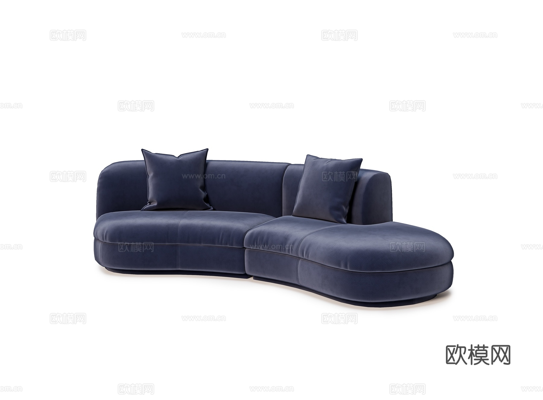 baxter 意式弧形沙发3d模型下载