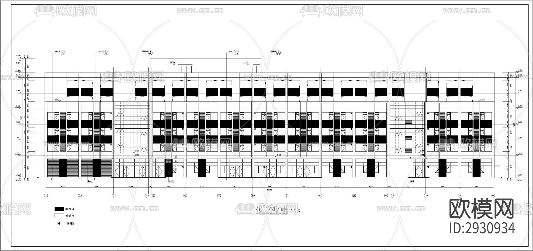 厂区生活综合楼建筑cad施工图