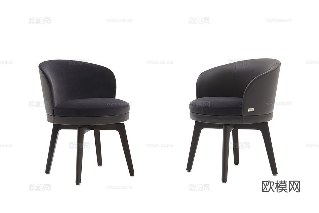 FENDI 意式餐椅3d模型下载（渲染图1）