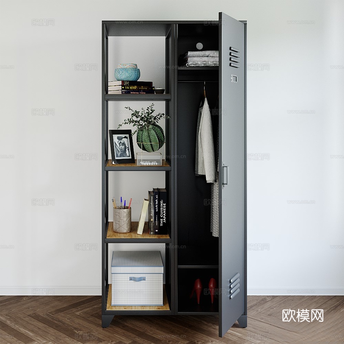 HIBA 带装饰的储物柜3d模型