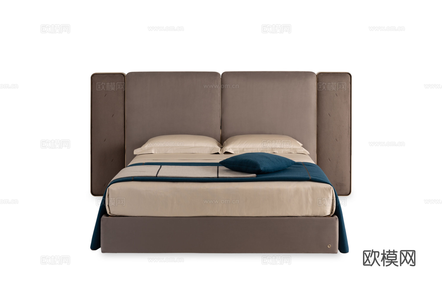 FENDI 意式双人床3d模型下载（渲染图3）