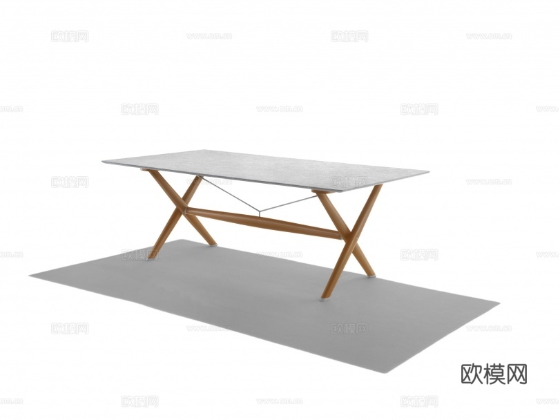flexform 意式餐桌3d模型下载（渲染图1）
