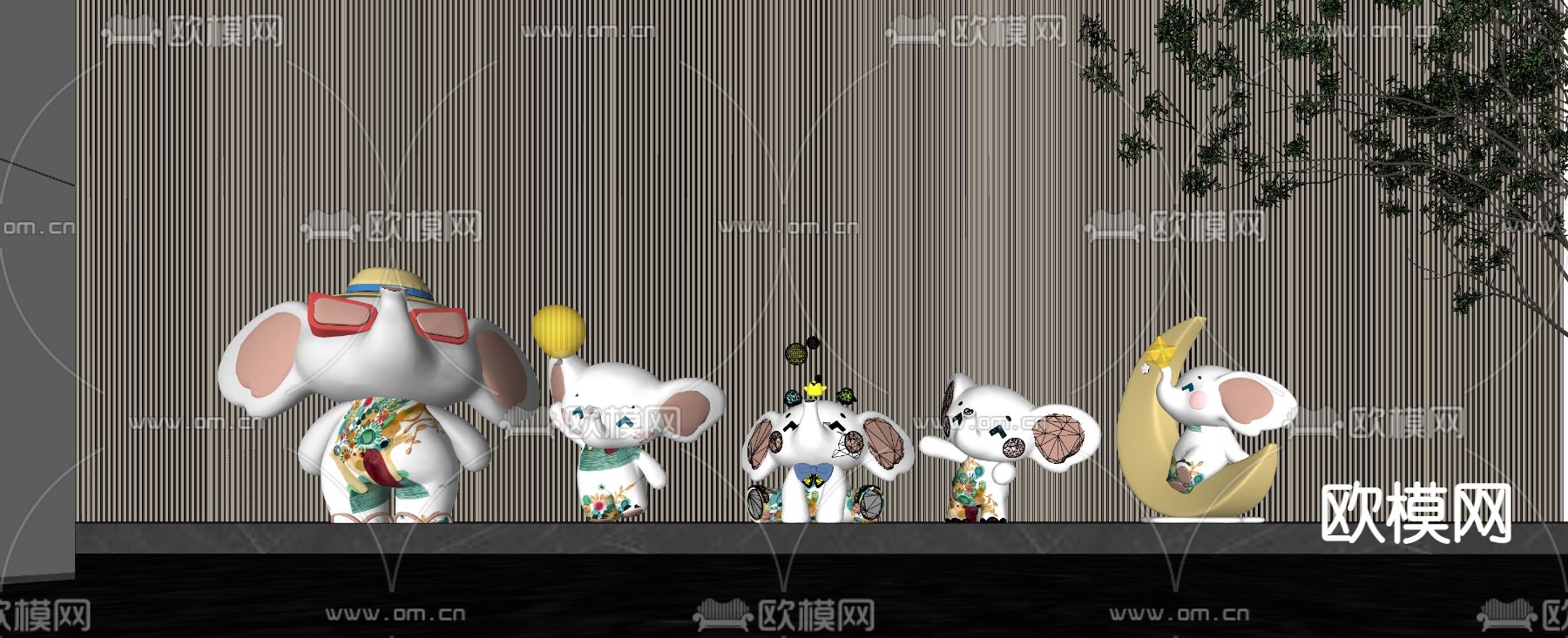 雕塑小品su模型