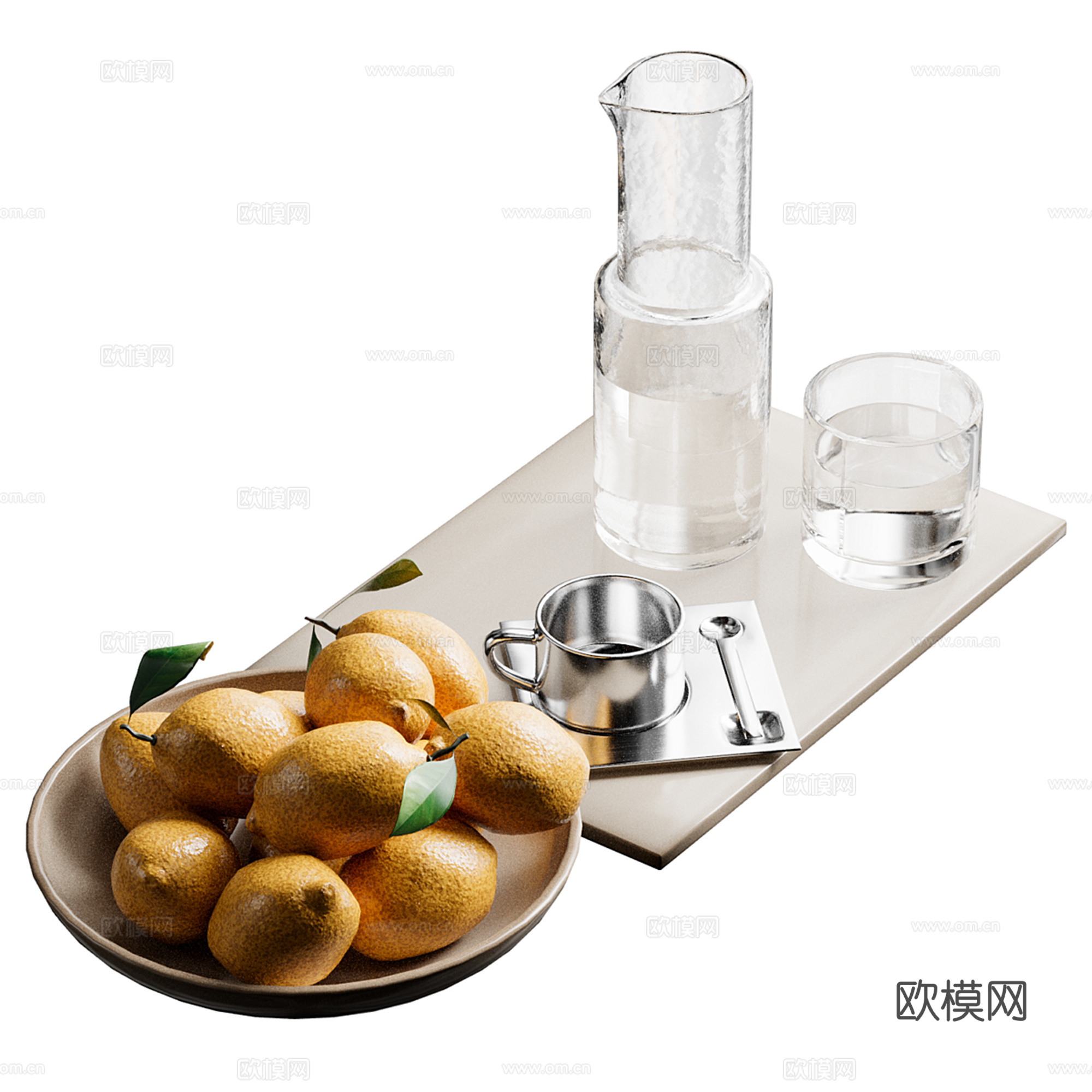 现代饰品摆件组合su模型