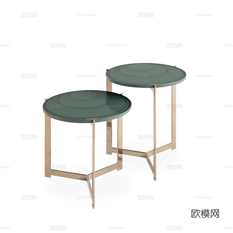 FENDI 意式边几3d模型下载（渲染图1）