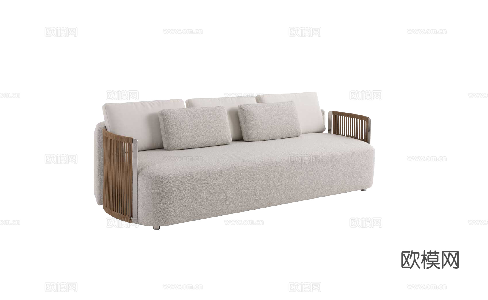 FENDI 意式双人沙发3d模型下载（渲染图1）