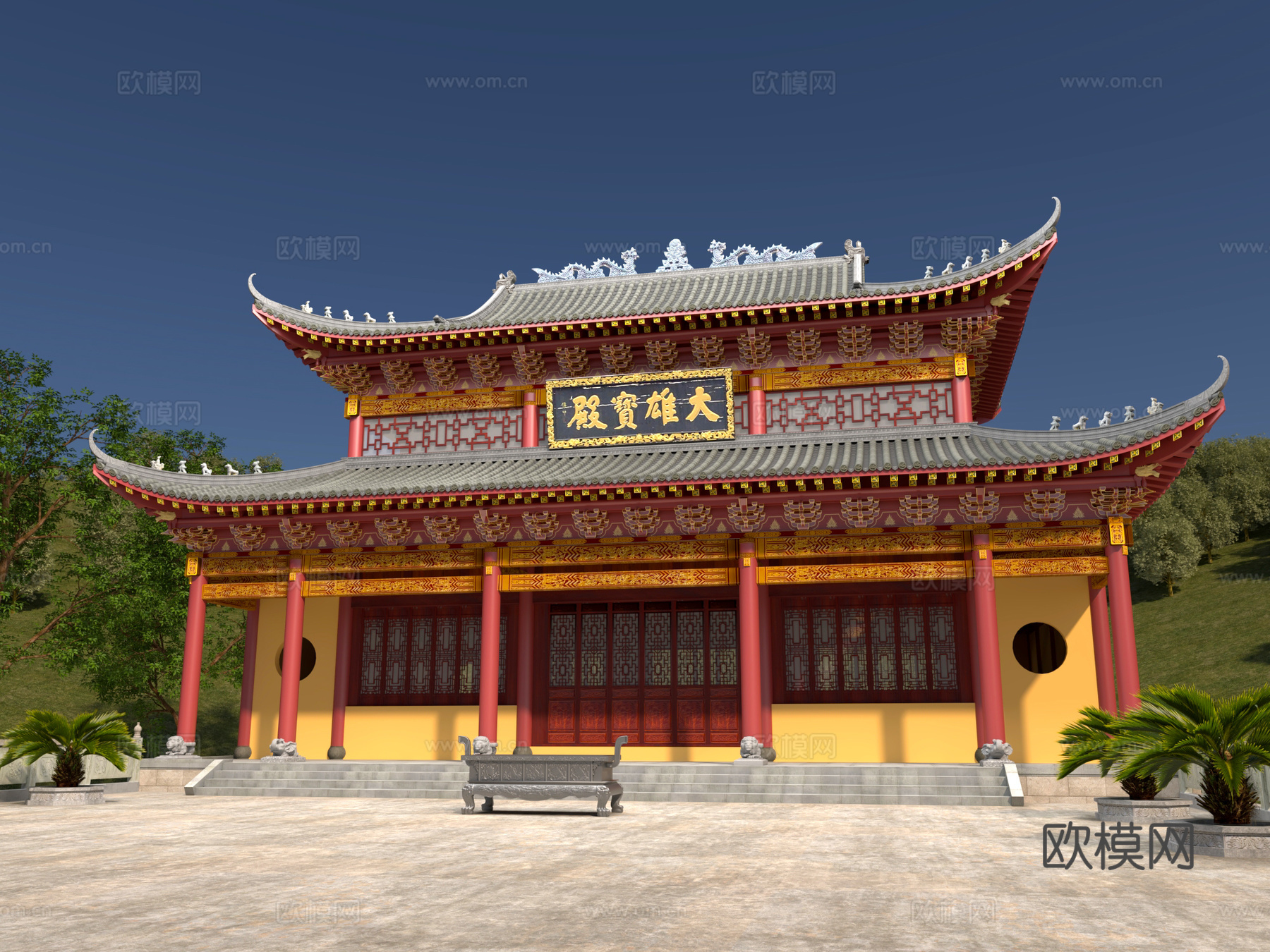 中式 建筑 古建 斗拱 东方美学3d模型