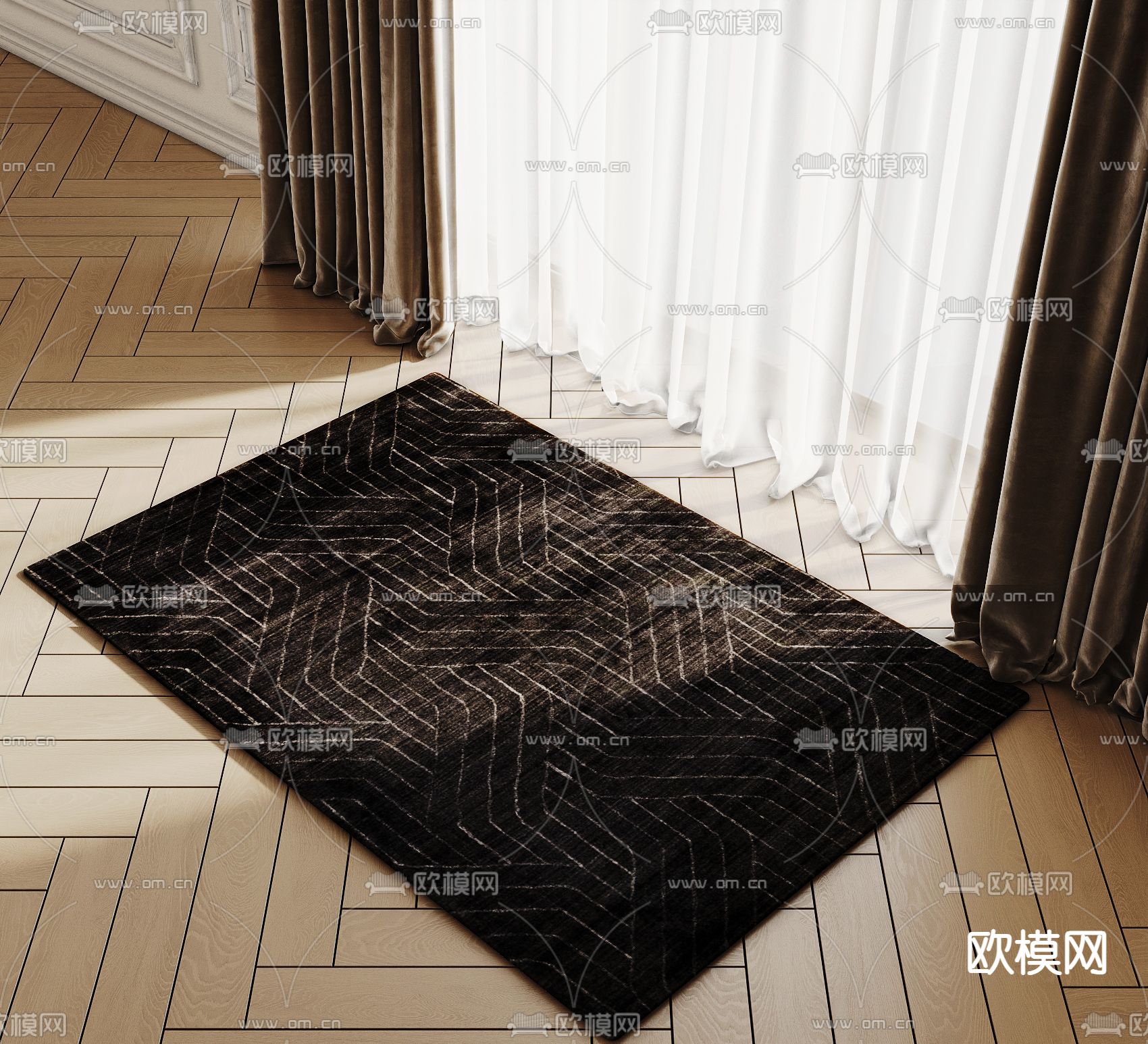 方毯 地毯3d模型