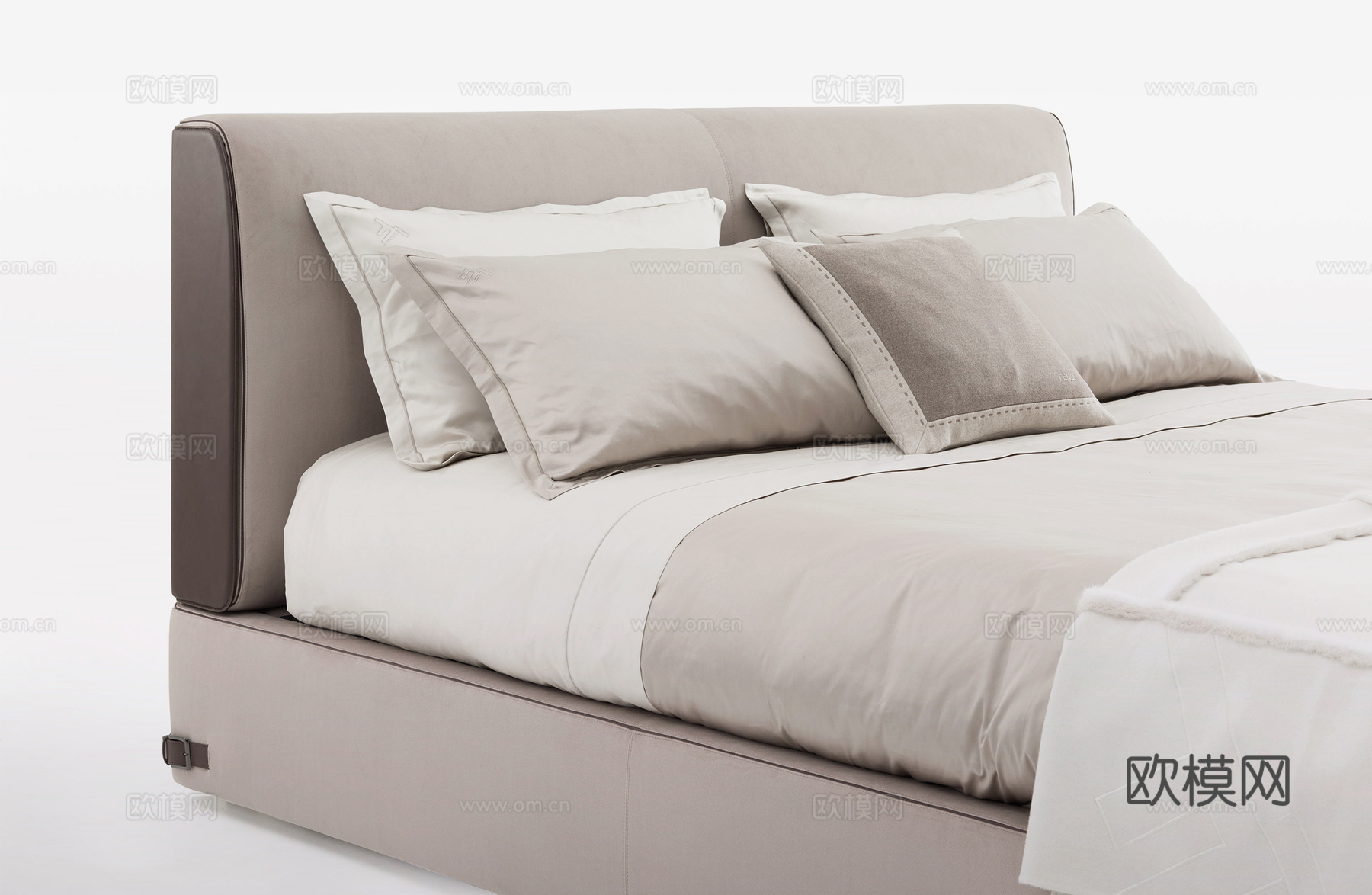 FENDI 双人床3d模型下载（渲染图4）