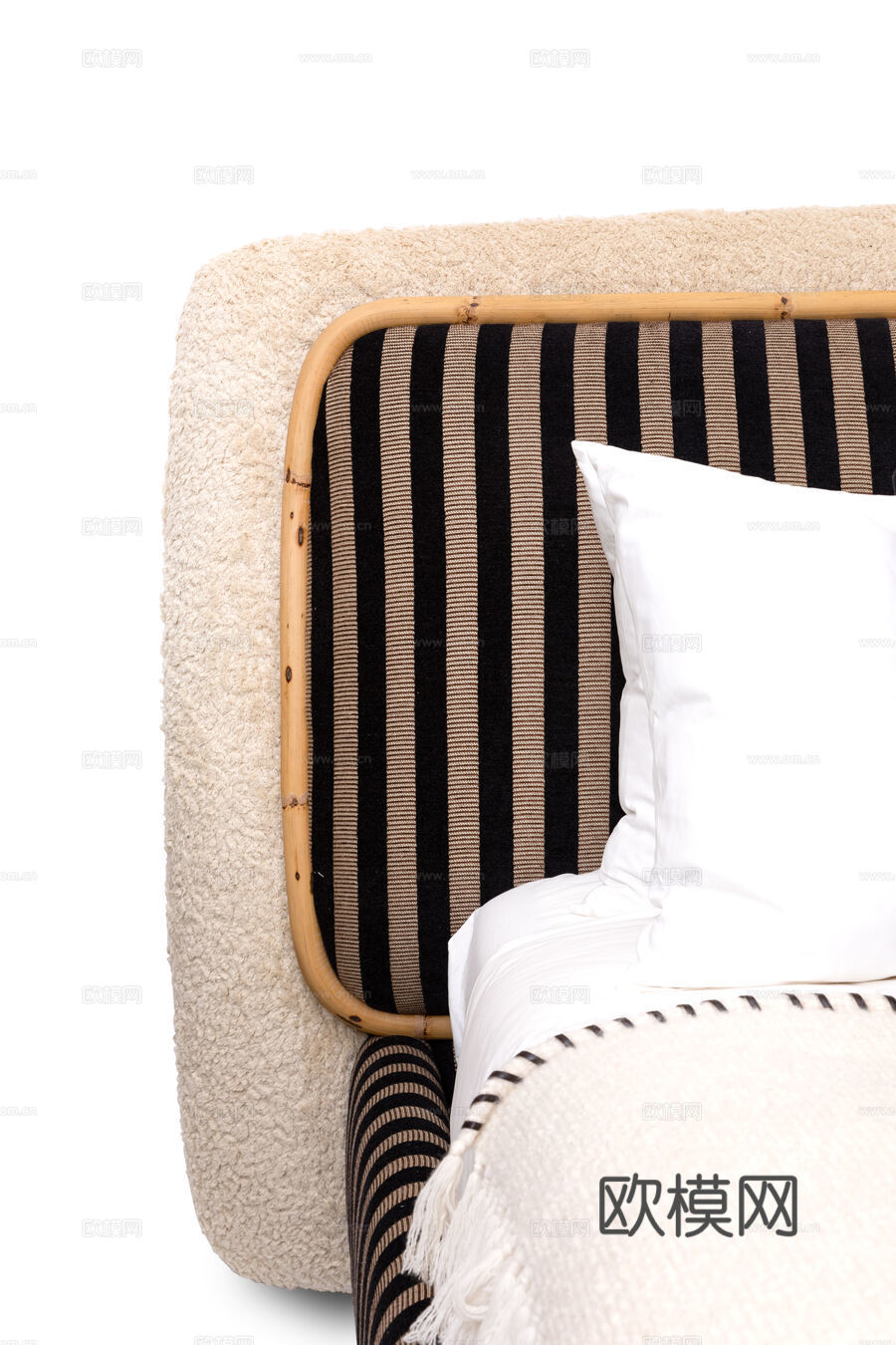 FENDI 意式双人床3d模型下载（渲染图3）