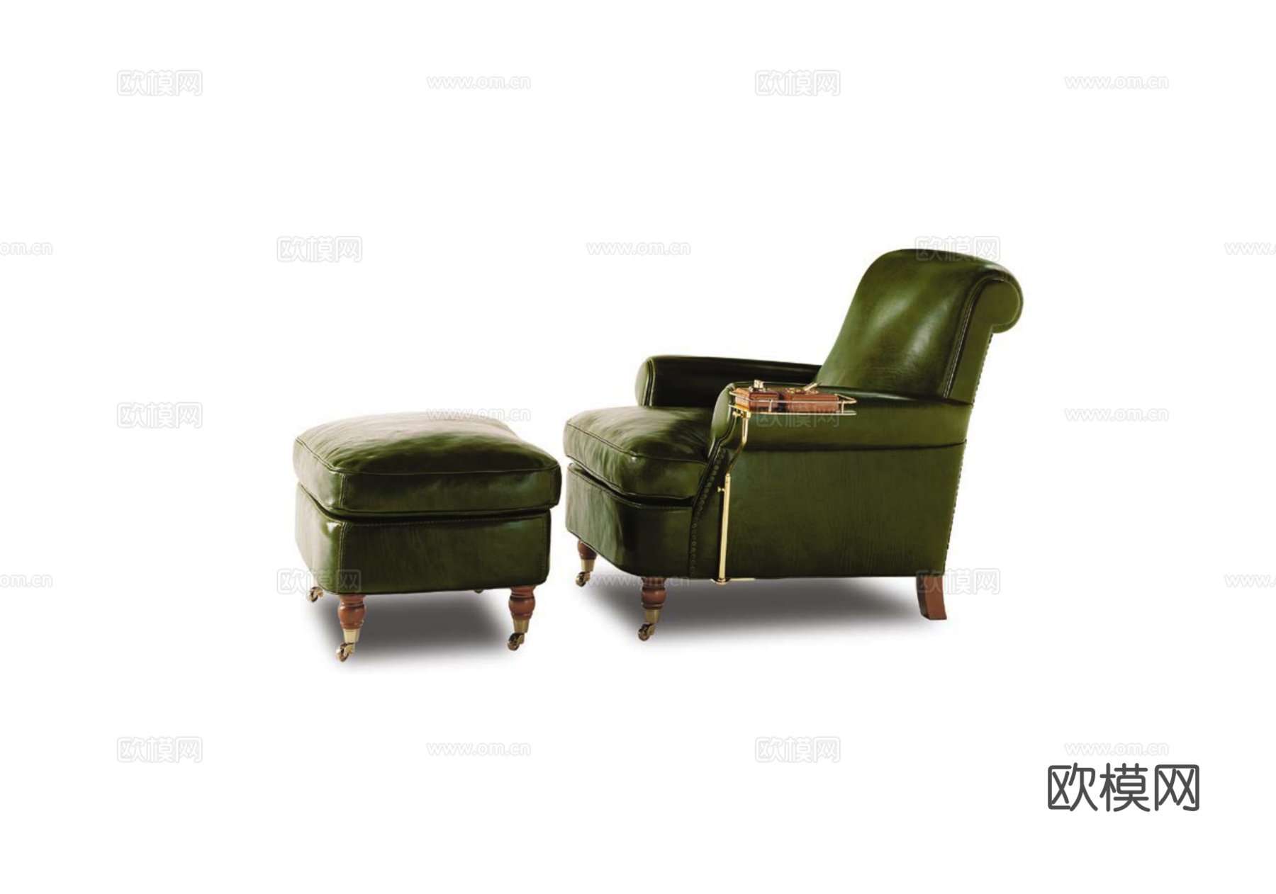 baxter 美式单人沙发3d模型下载