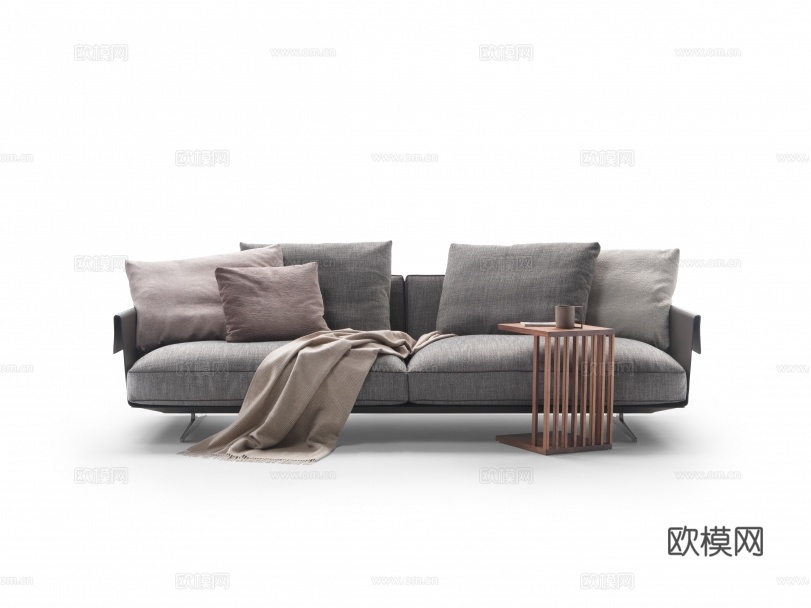 flexform 意式双人沙发3d模型下载（渲染图1）