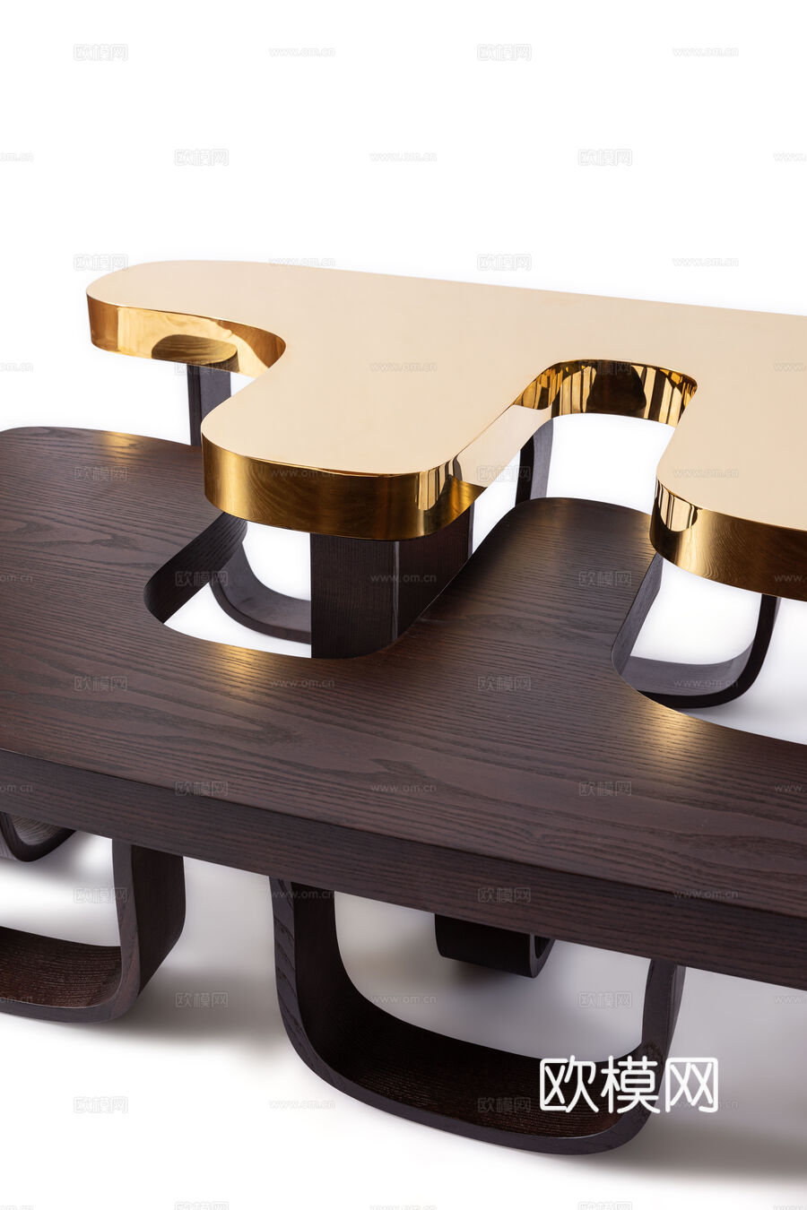 FENDI 轻奢茶几3d模型下载（渲染图2）