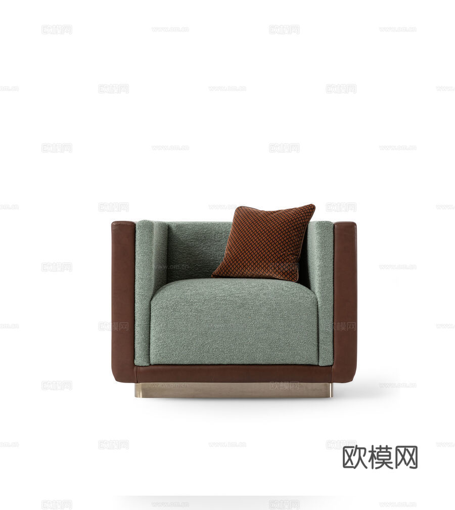 FENDI 意式单人沙发3d模型下载（渲染图1）