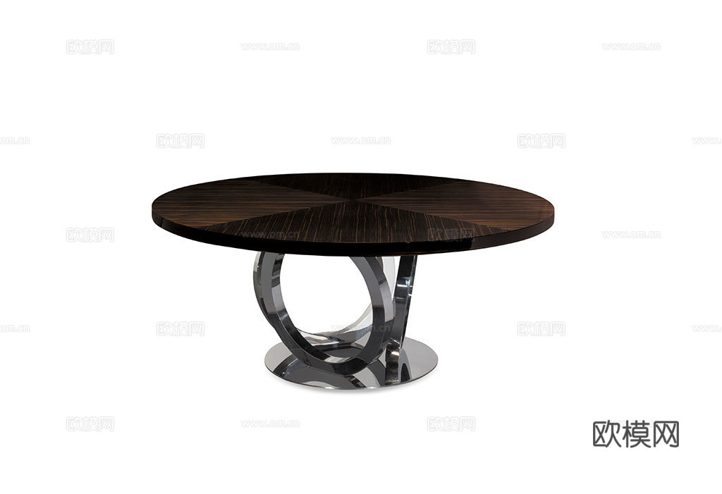 FENDI 意式圆餐桌3d模型下载