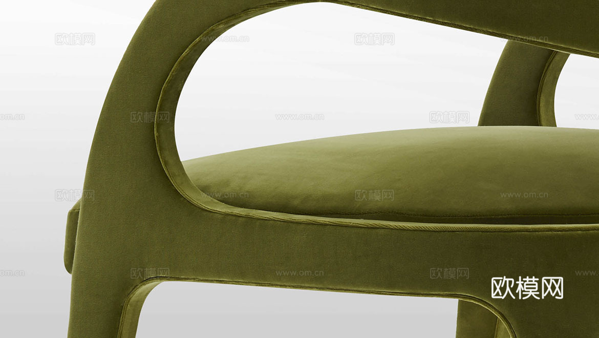 FENDI 简欧休闲椅3d模型下载（渲染图3）