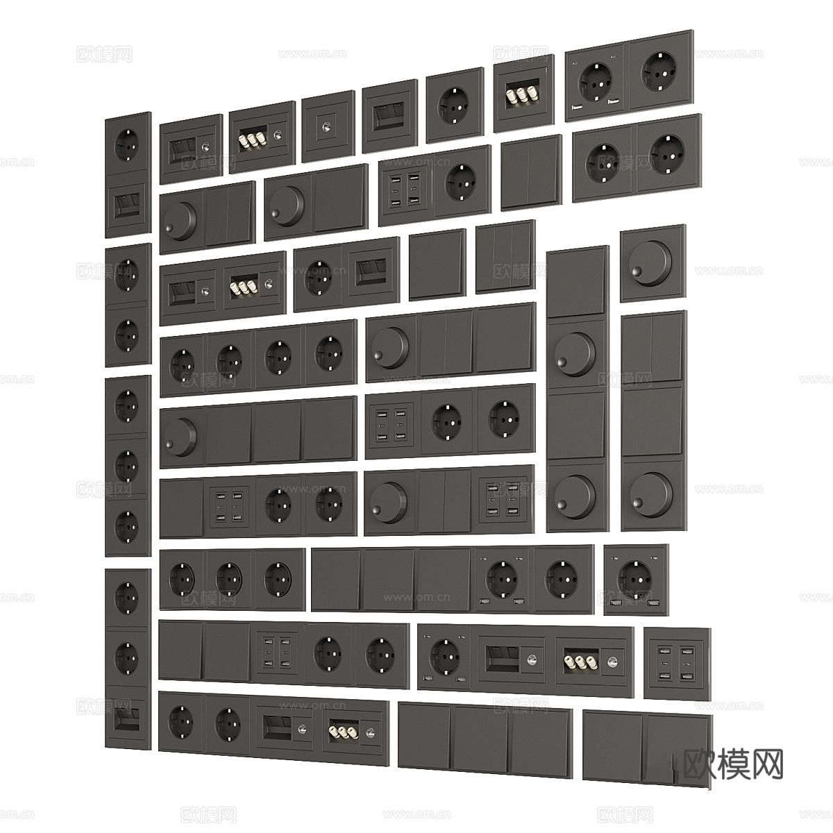插座和开关 Donel.3d模型