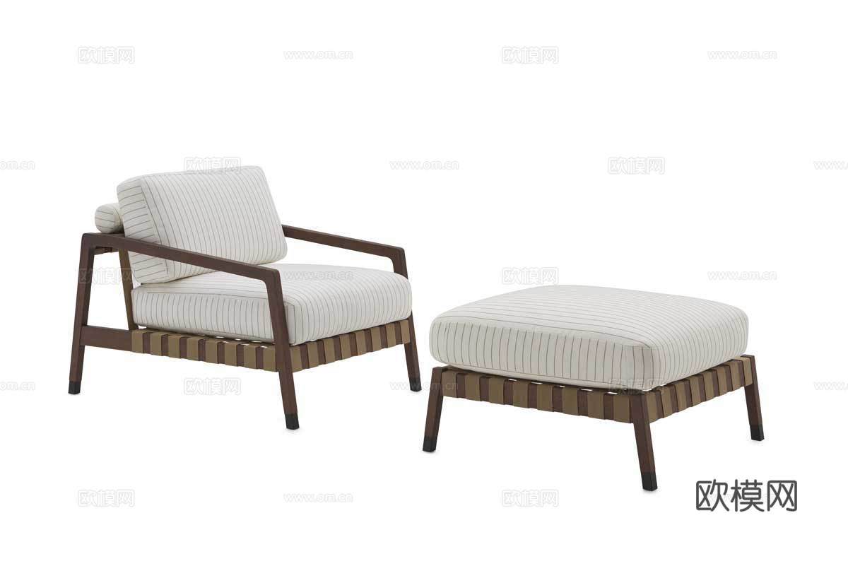 FENDI 意式扶手椅3d模型下载（渲染图3）