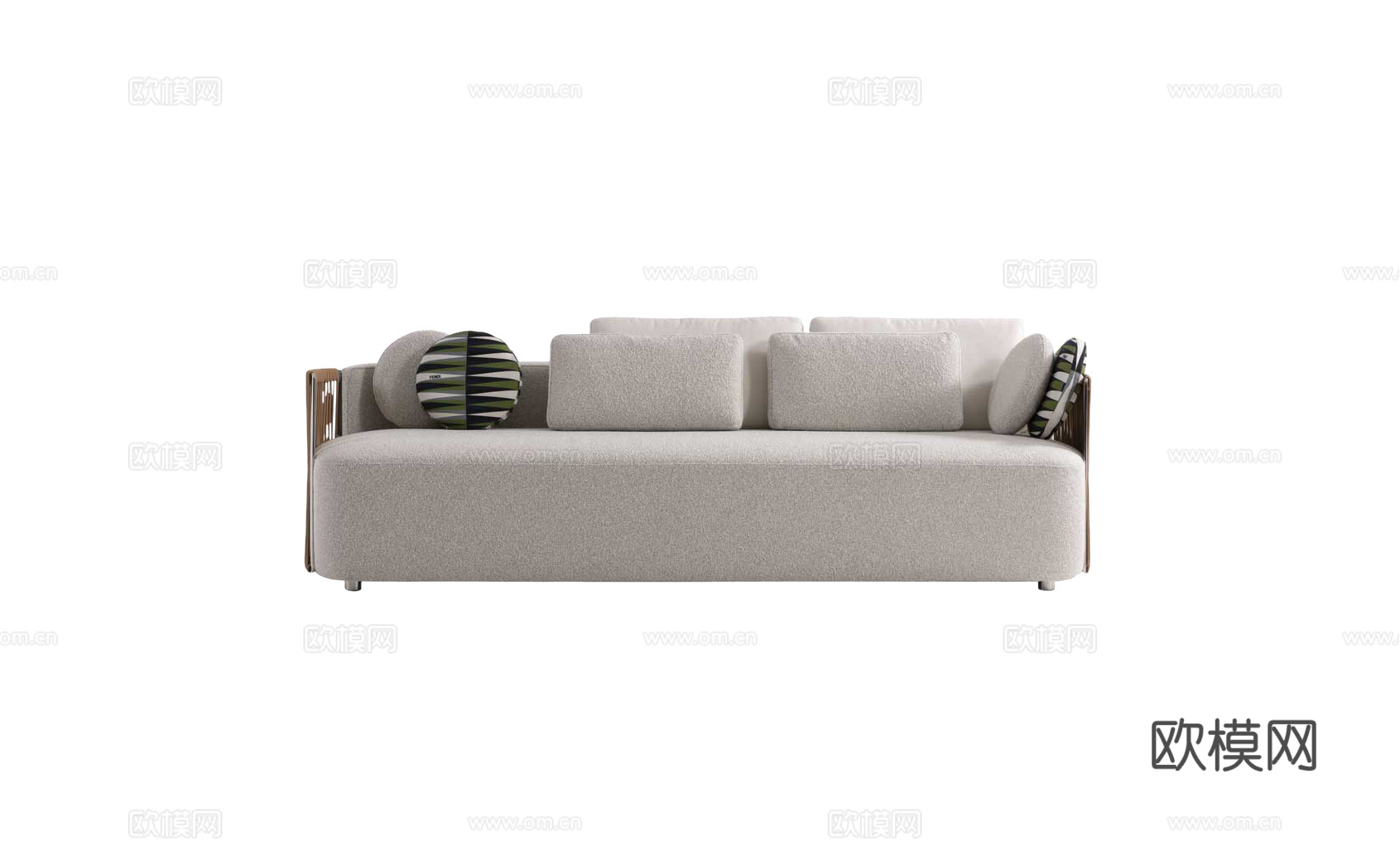 FENDI 意式双人沙发3d模型下载（渲染图2）