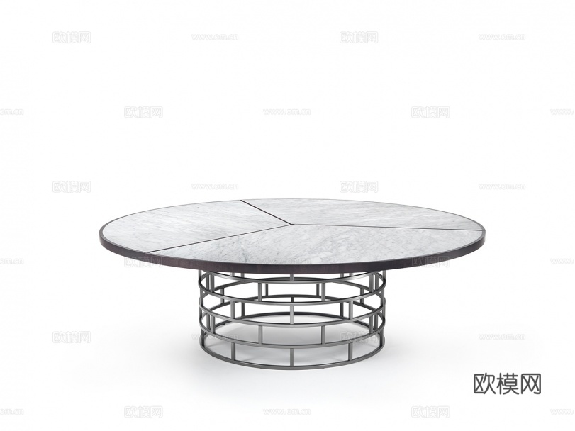 flexform 意式圆餐桌3d模型下载（渲染图1）