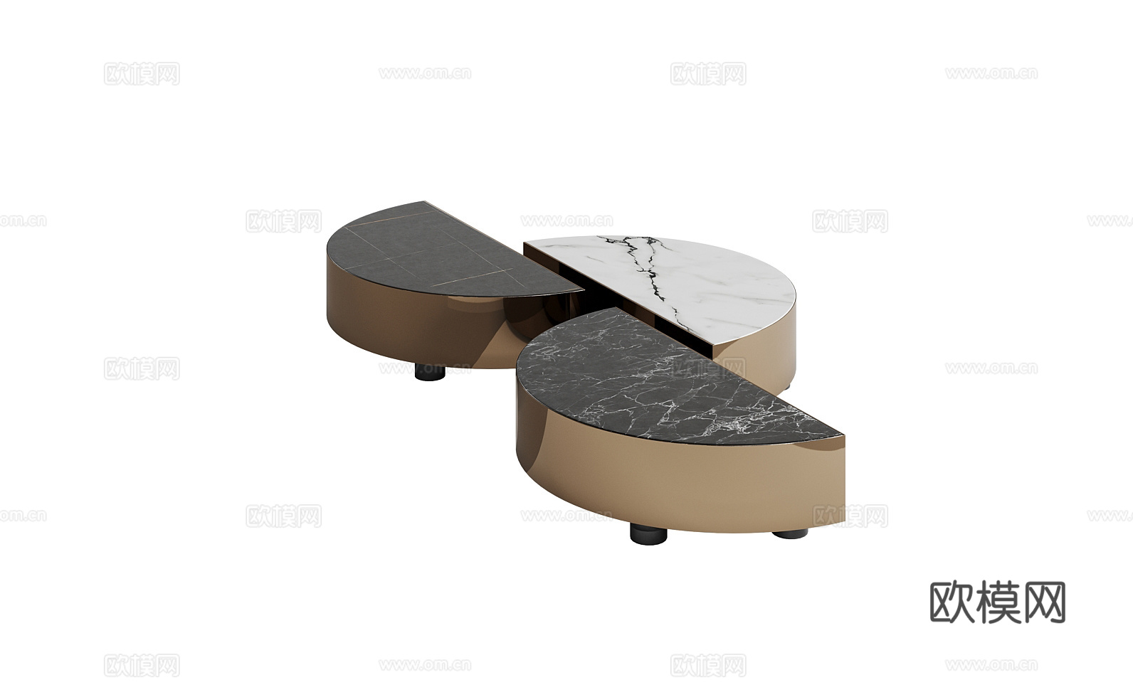 FENDI 意式组合茶几3d模型下载（渲染图7）