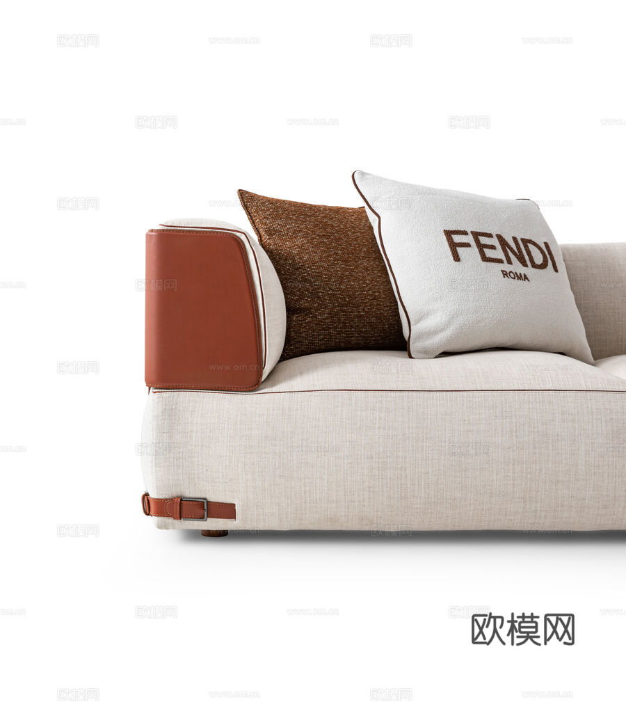 FENDI 意式双人沙发3d模型下载（渲染图3）