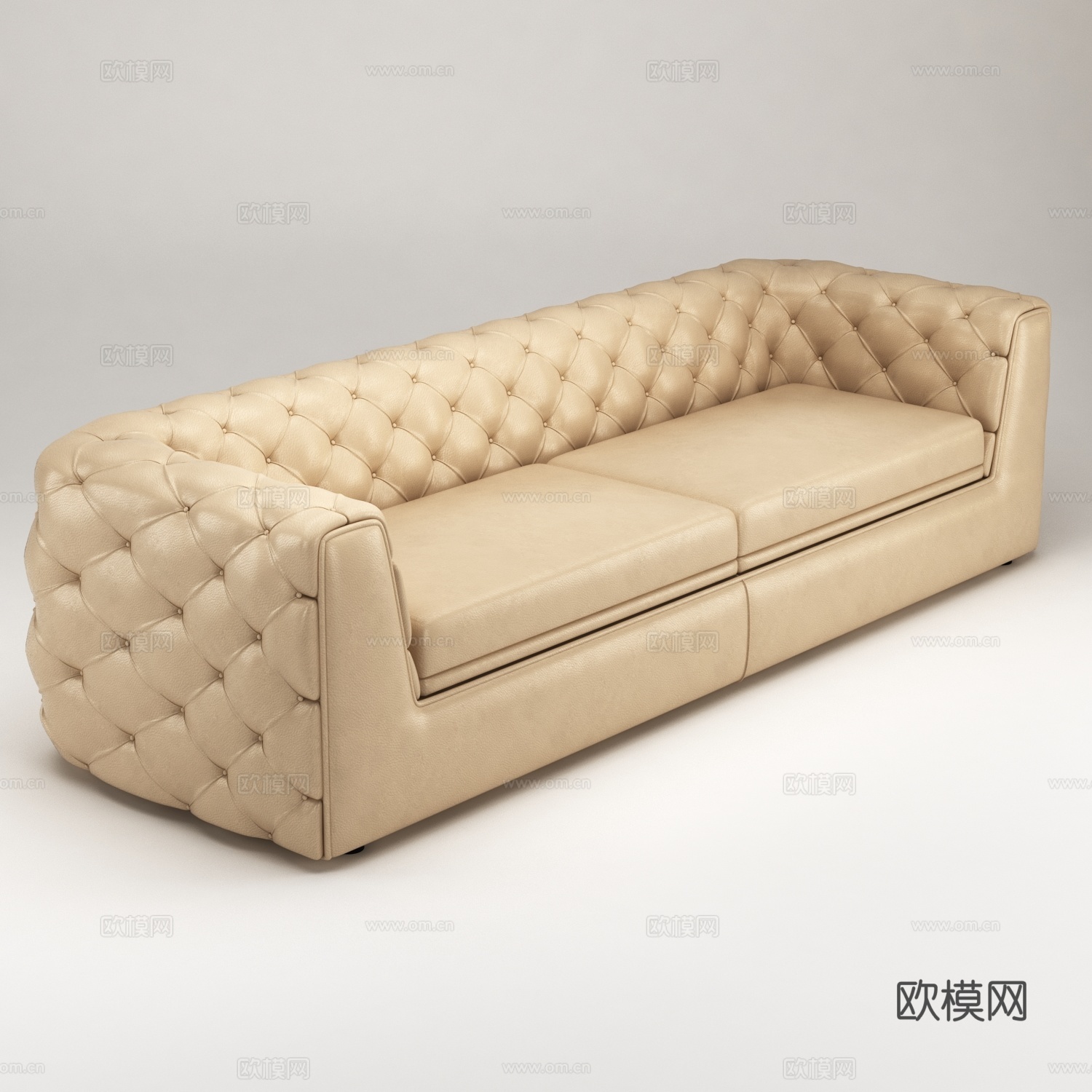 现代双人沙发   休闲沙发  皮革沙发su模型