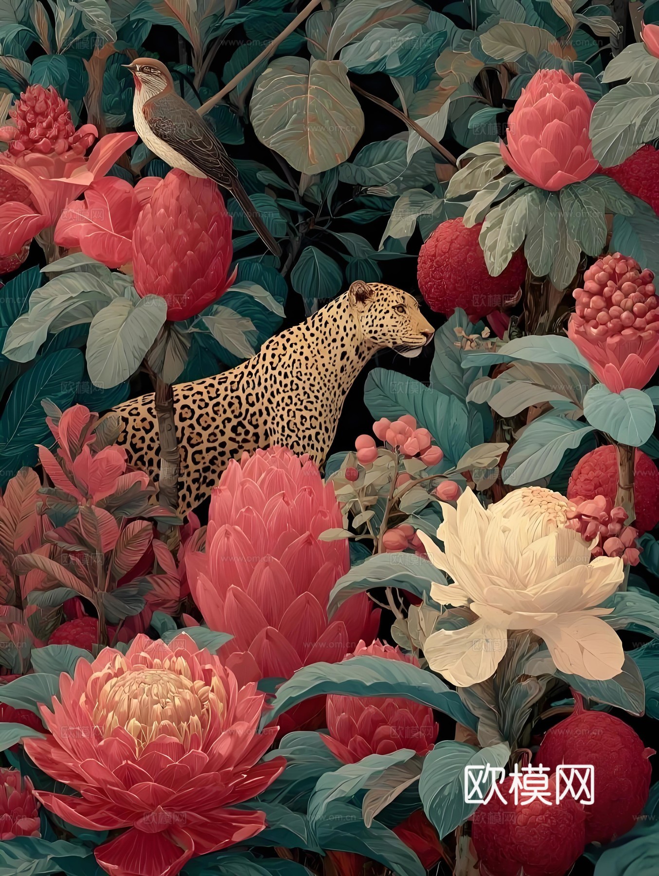 豹子挂画画芯