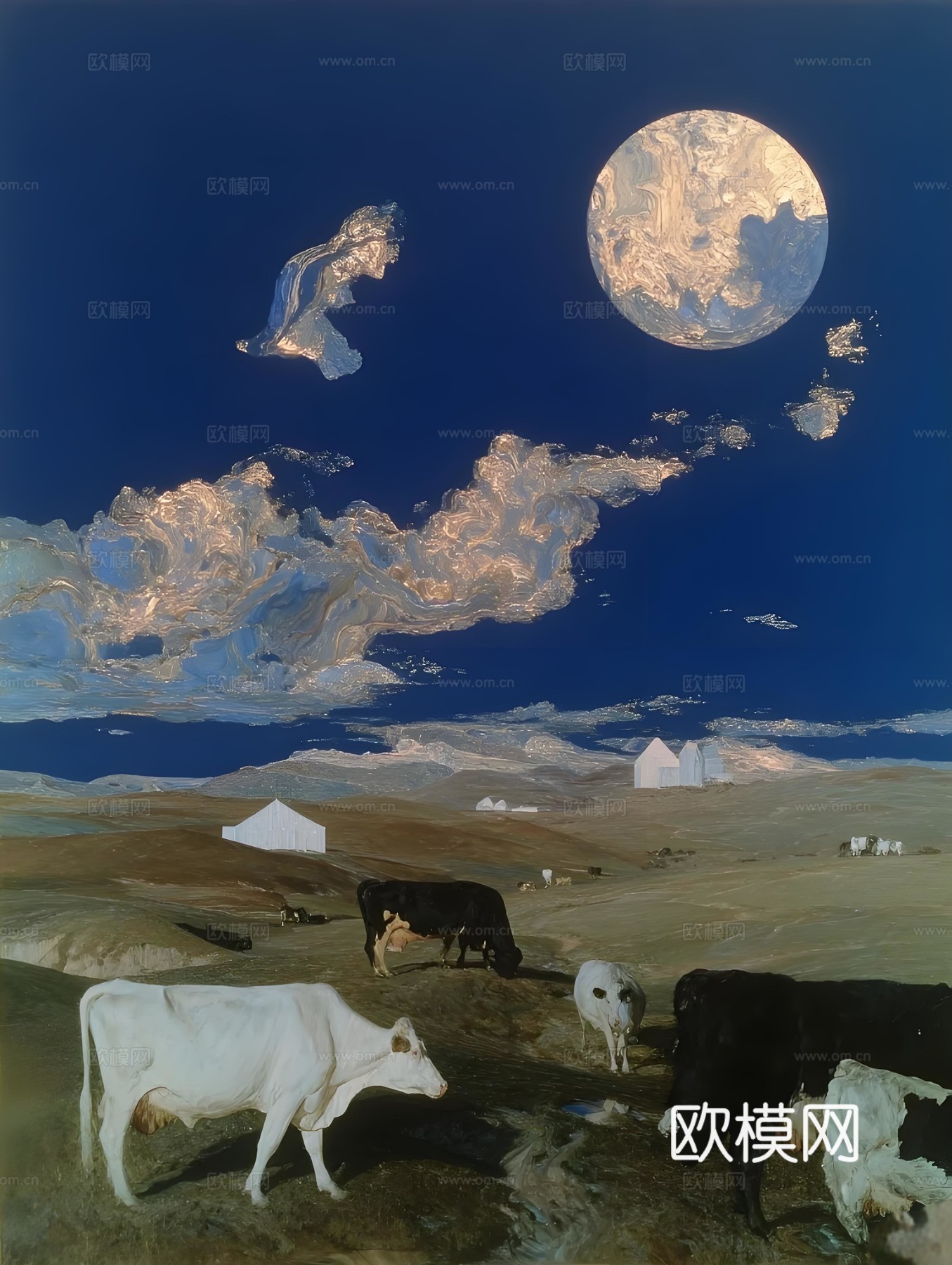 现代时尚艺术挂画画芯
