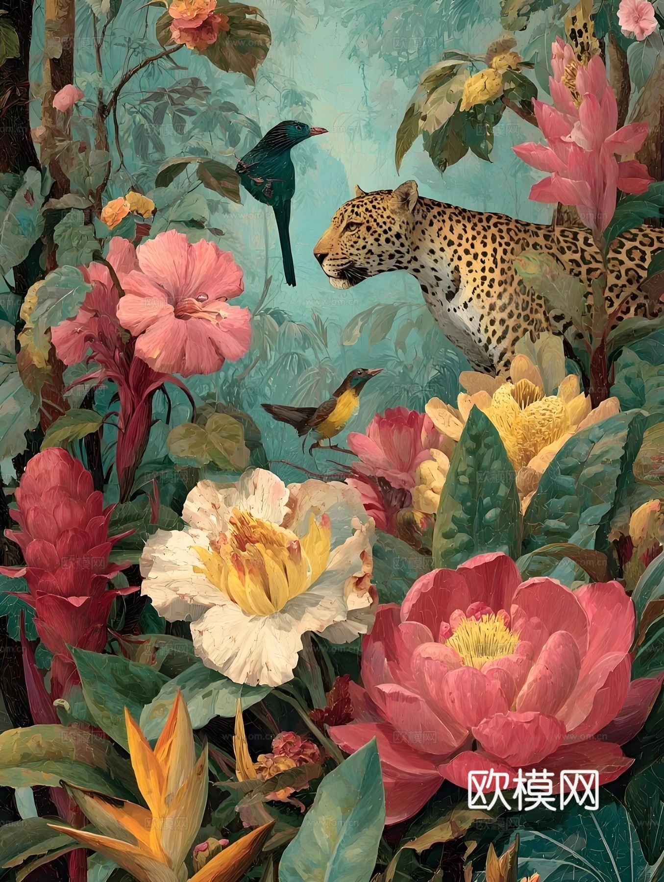 豹子挂画画芯