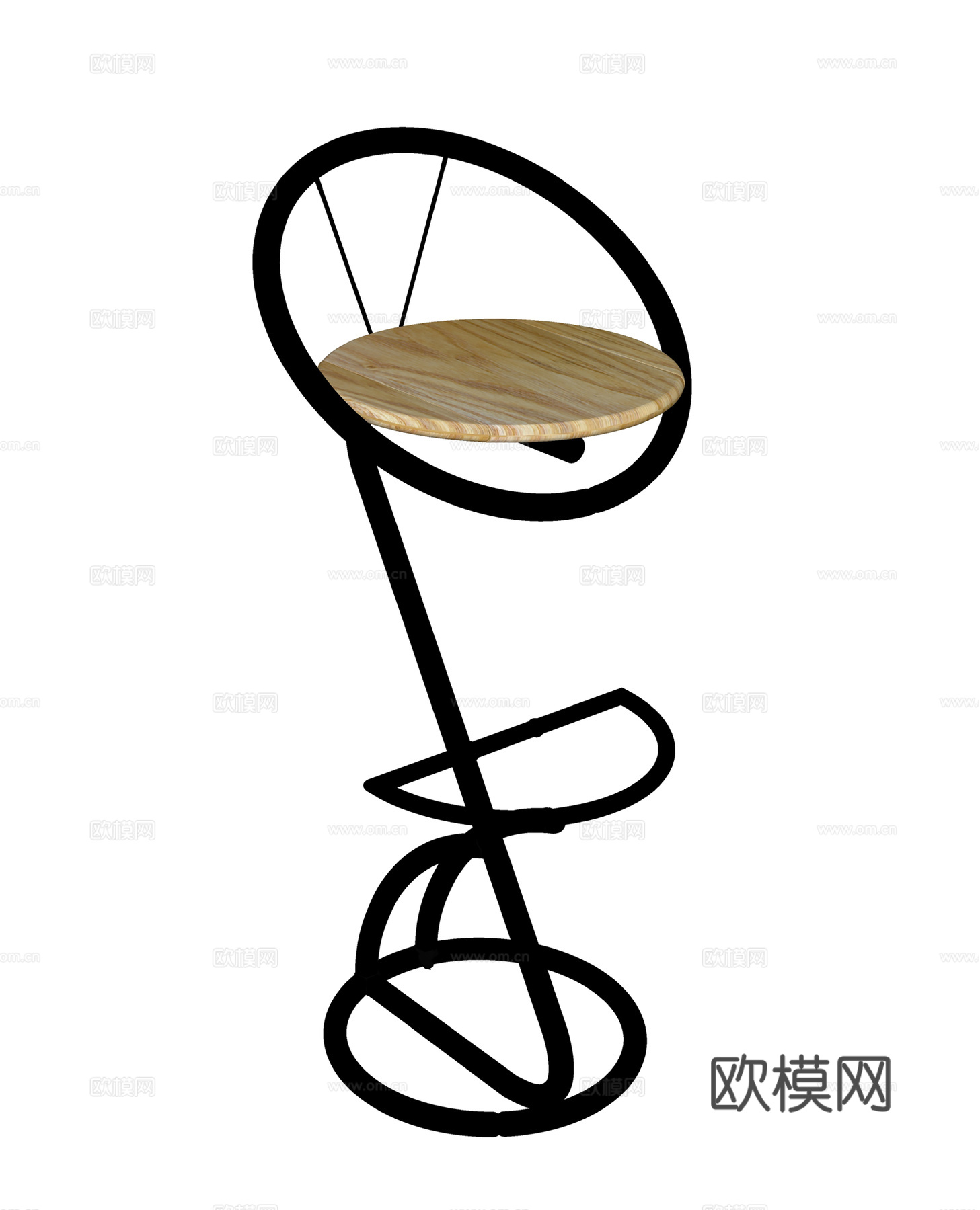 工业风吧椅吧凳  铁艺吧椅吧凳su模型