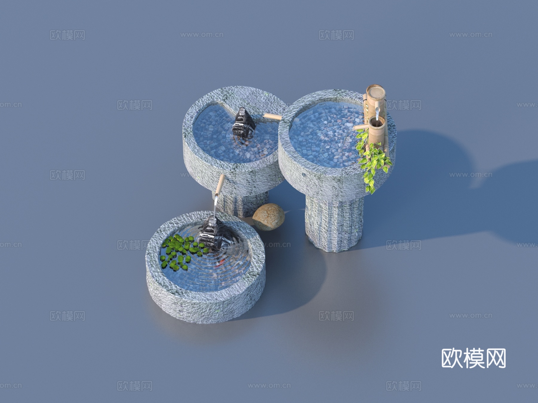 水景 水钵 庭院小品3d模型