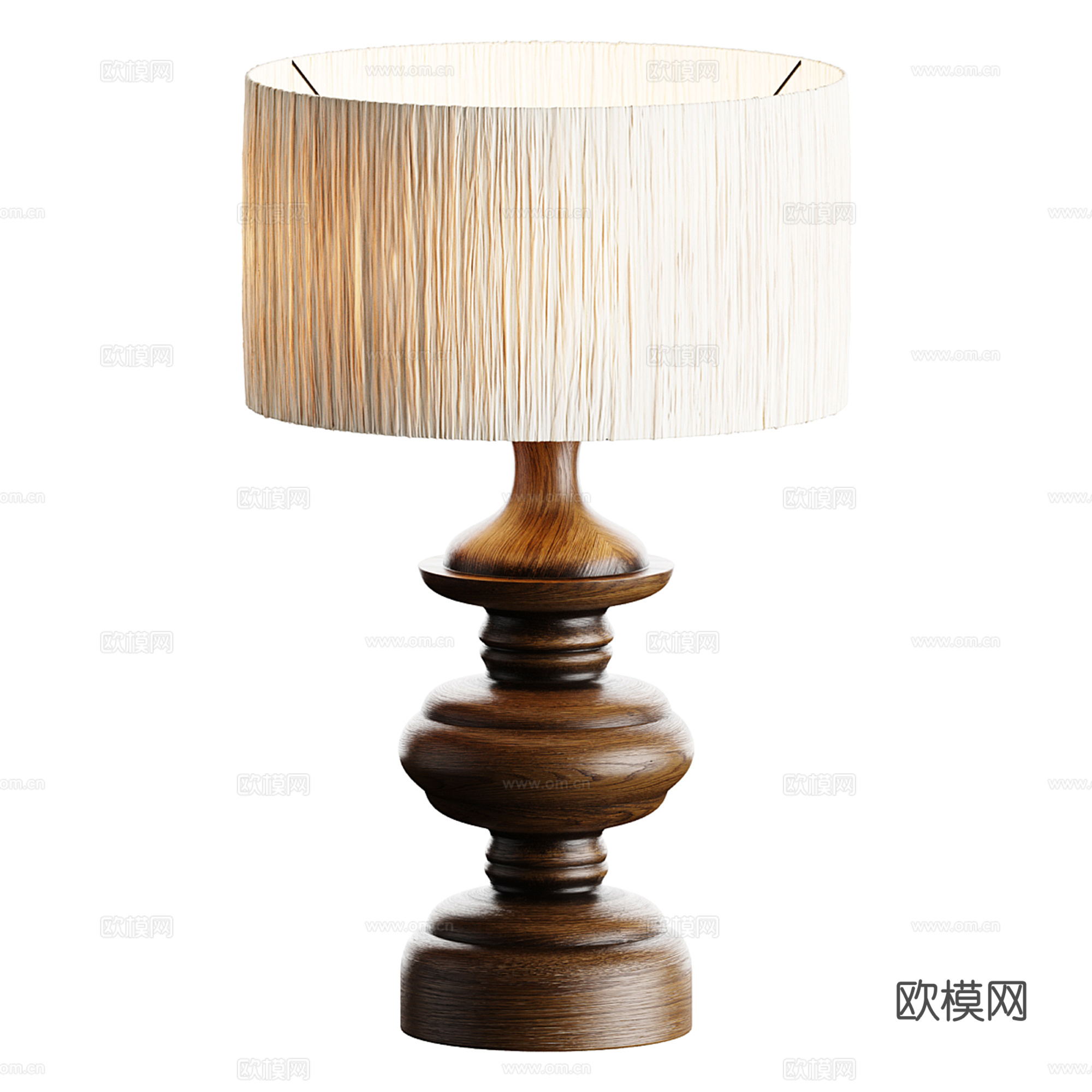 中古风台灯3d模型下载（渲染图1）