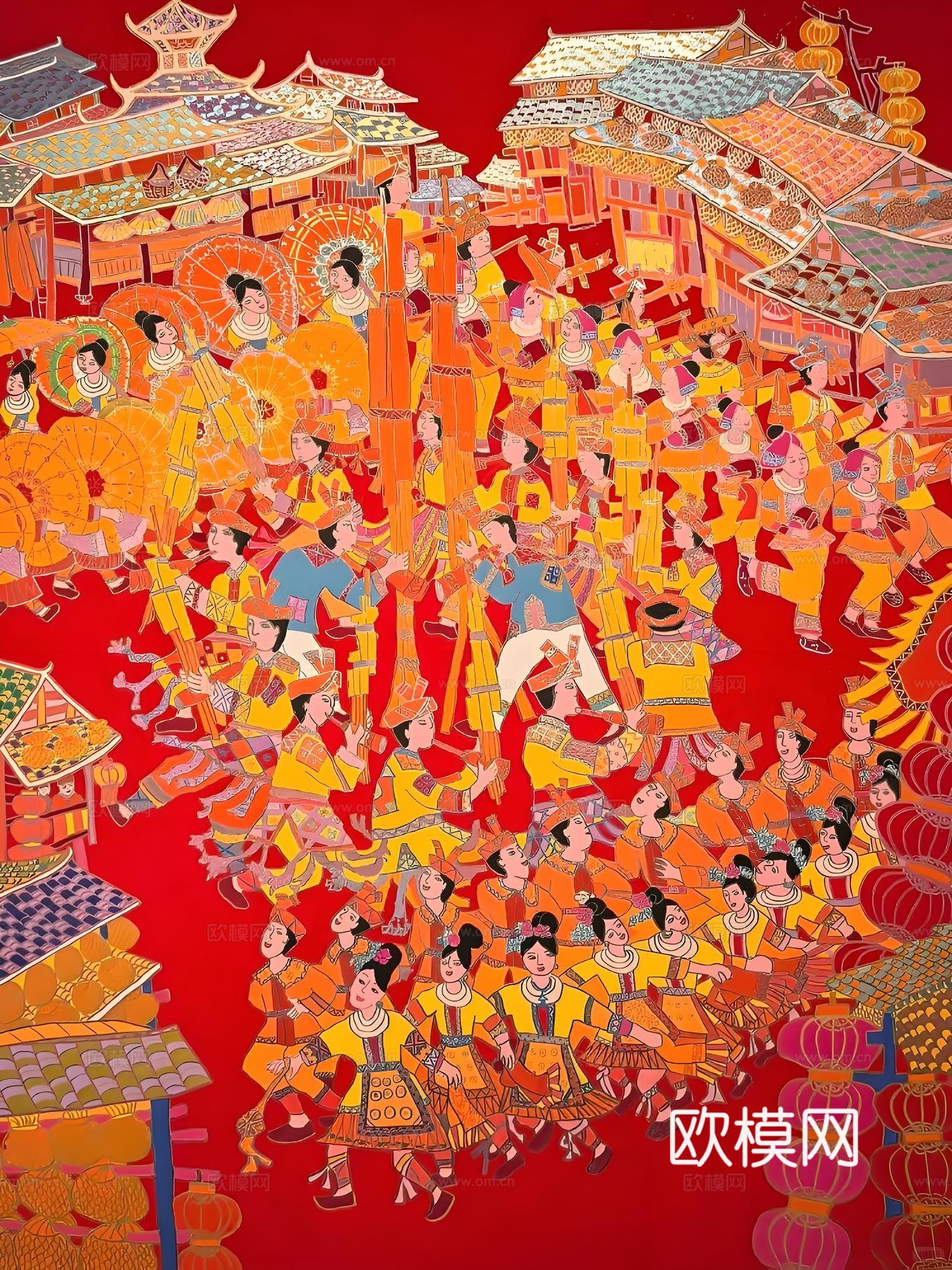 挂画现代艺术画芯