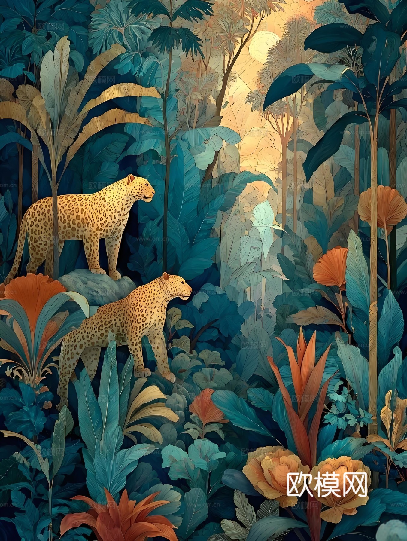 豹子挂画画芯