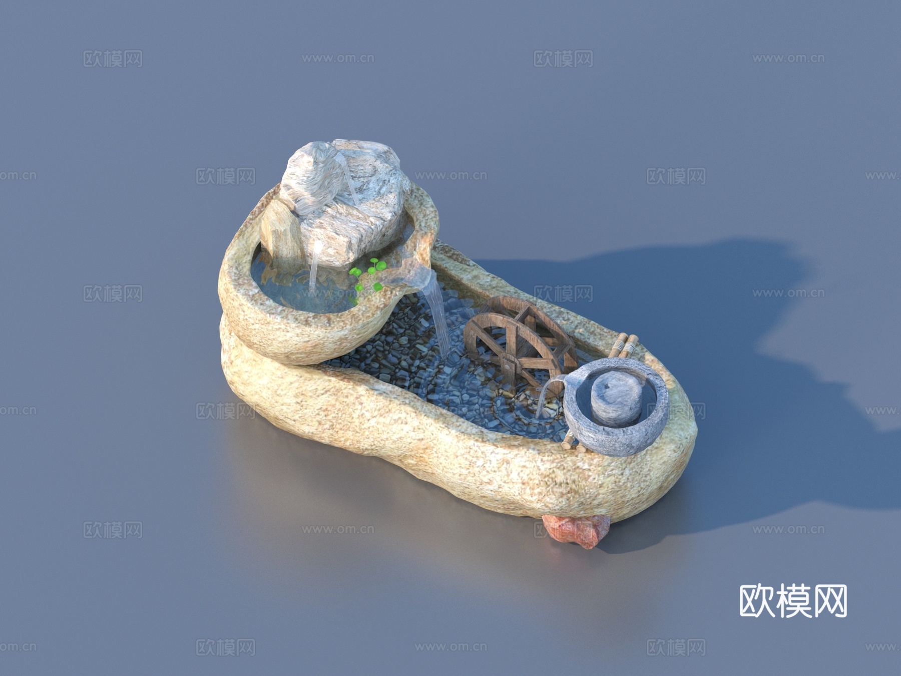 水景 水钵 庭院小品3d模型