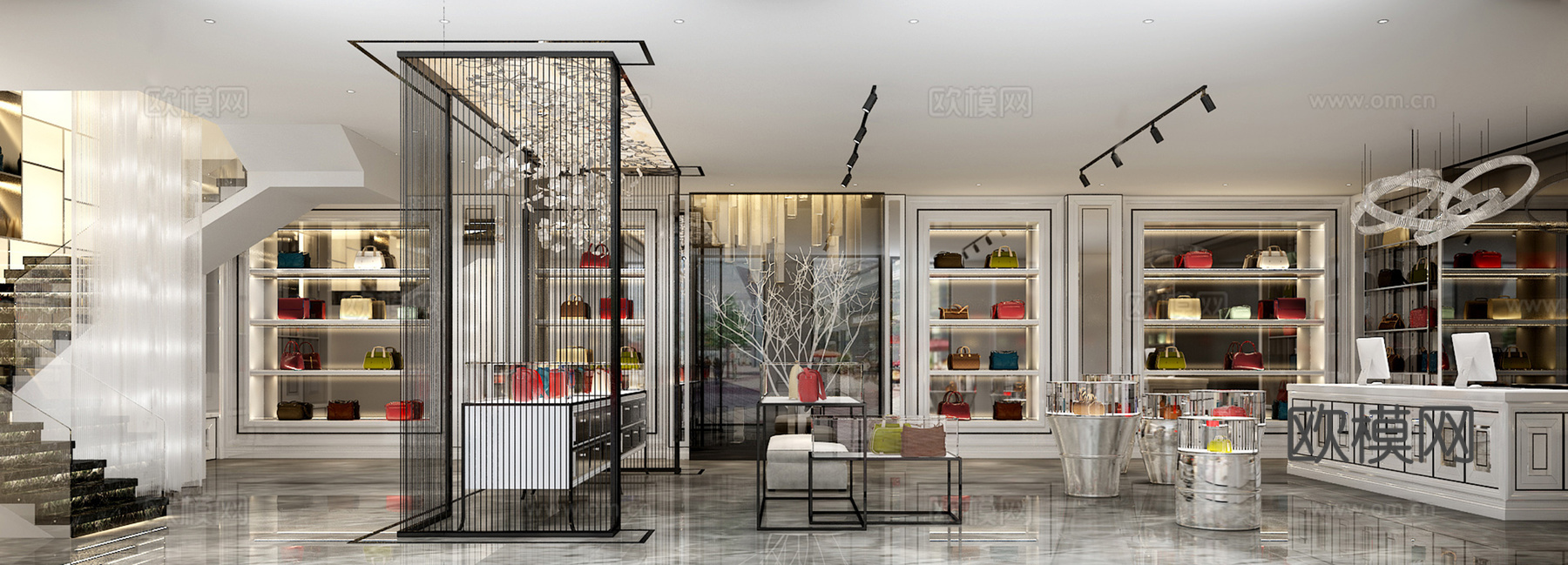 现代商场包包专卖店3d模型