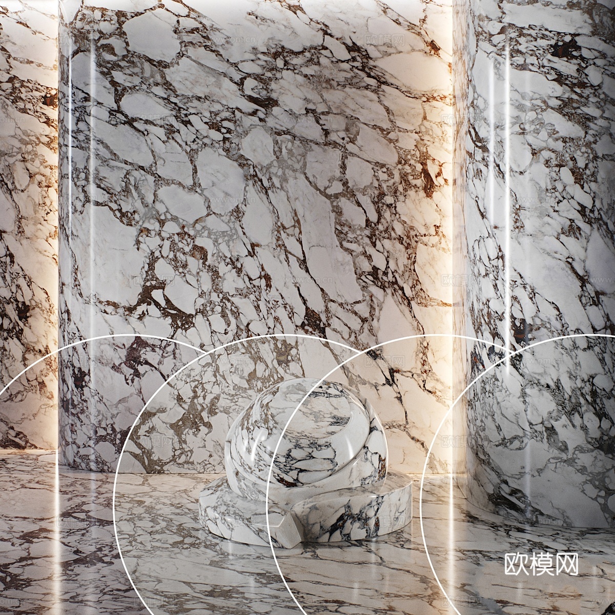 大理石套装（无缝）133d模型