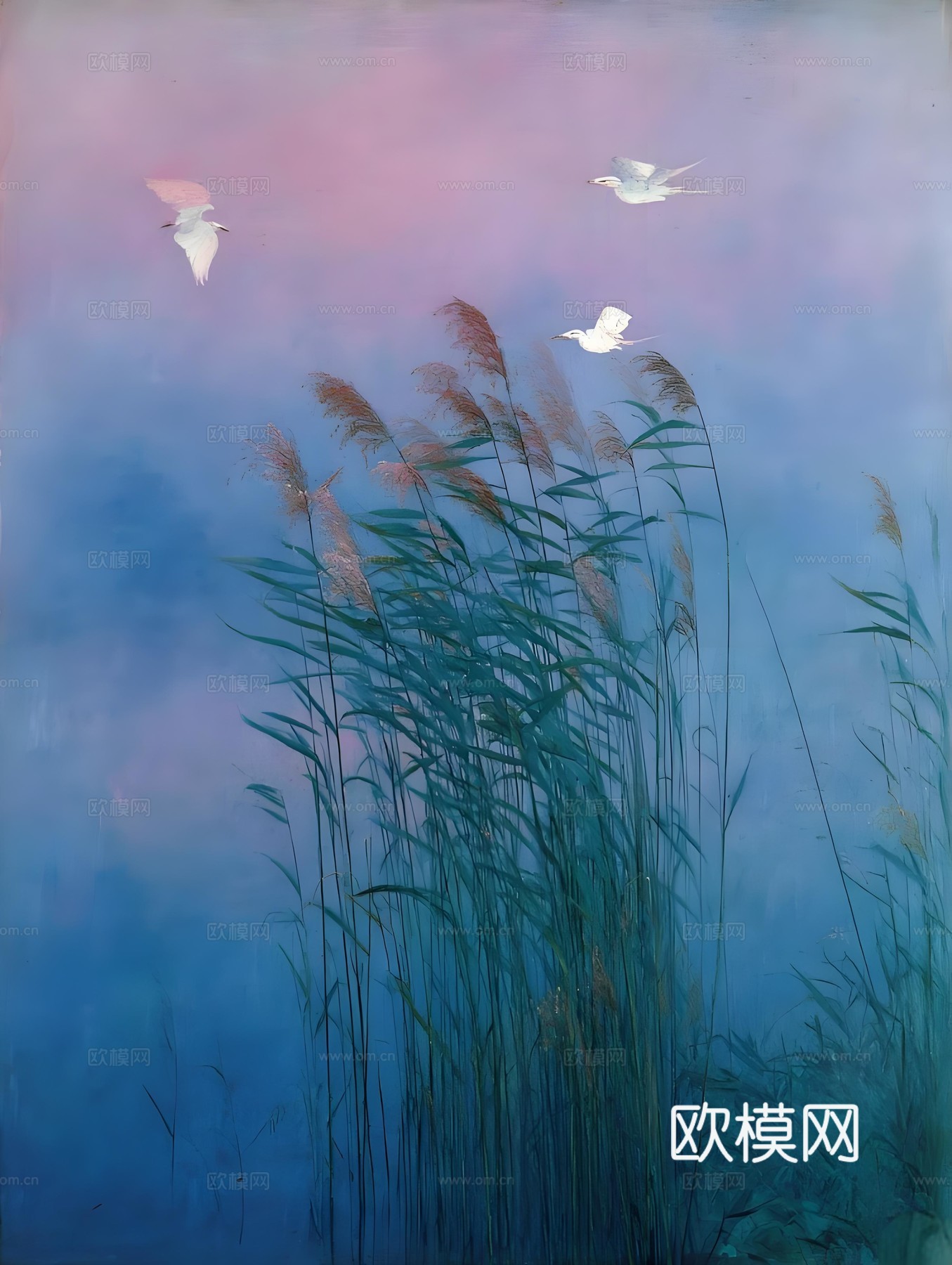 现代时尚艺术风景挂画画芯