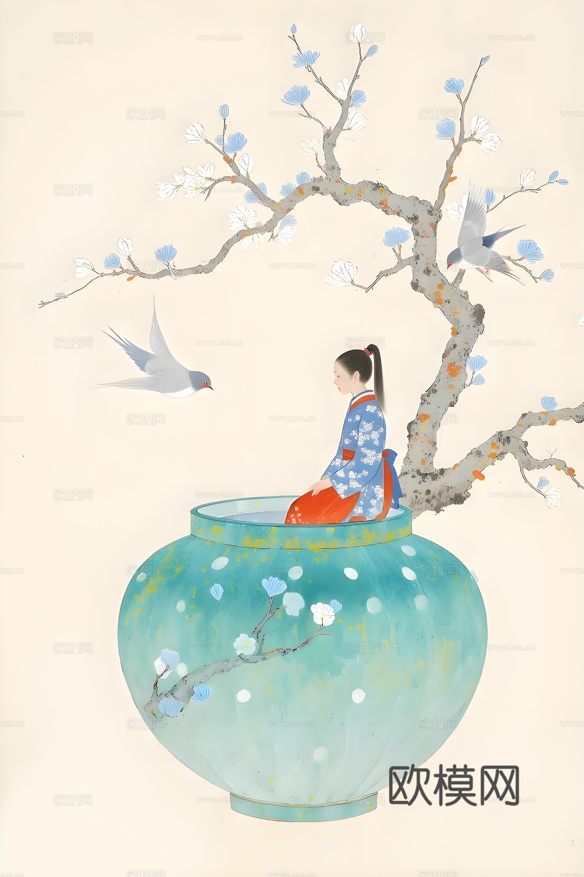 新中式画芯