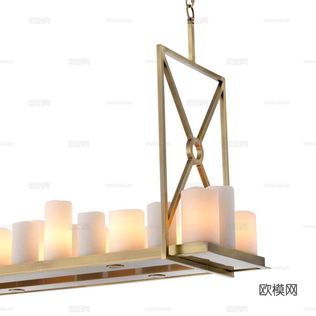 ELCHHOLTZ 中古风烛台吊灯3d模型下载（渲染图3）