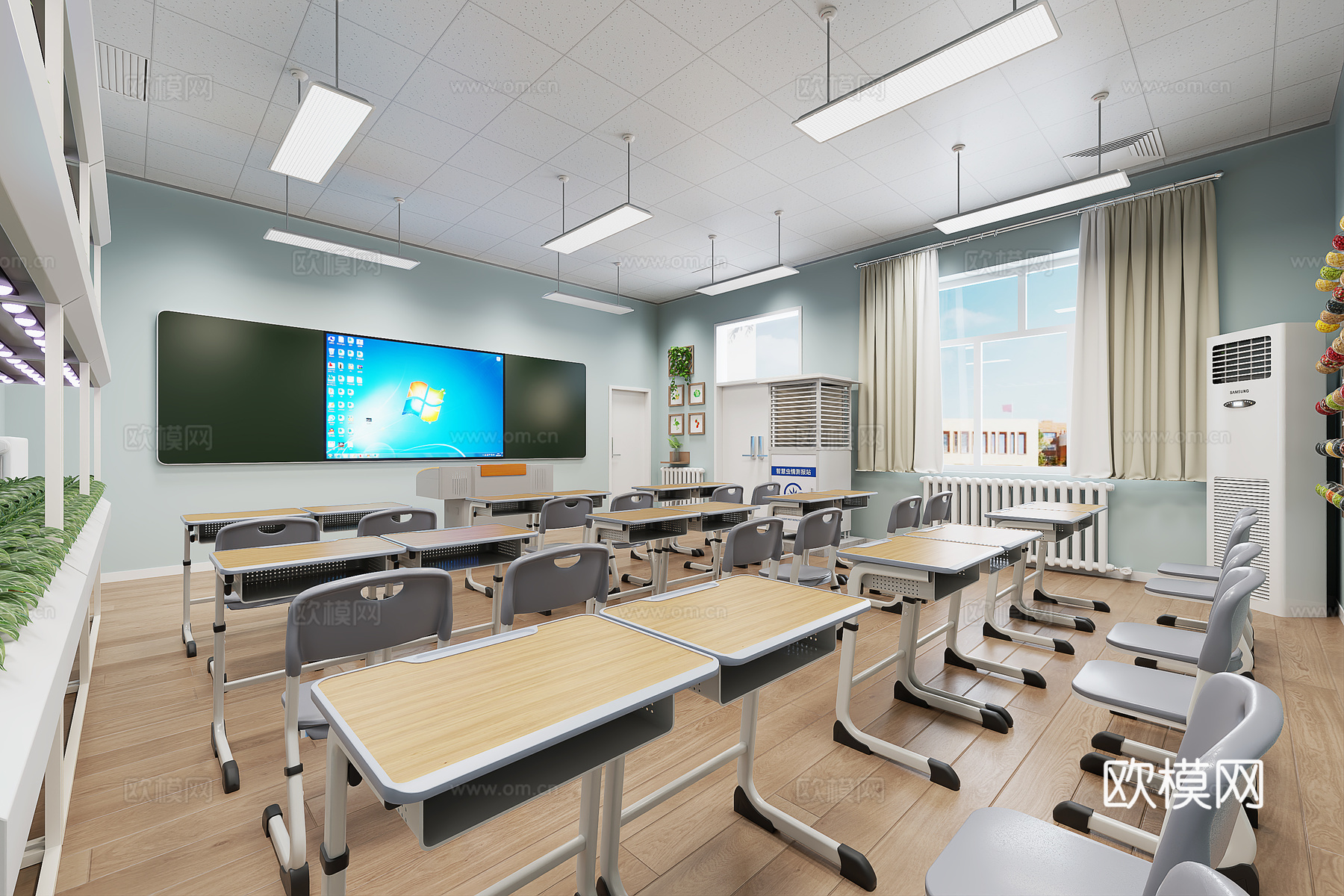 学校劳动观察教室虫情监测站3d模型