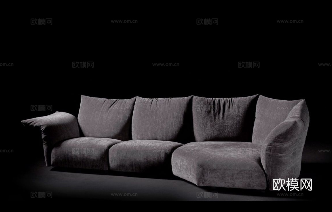 edra 三人沙发3d模型下载（渲染图2）