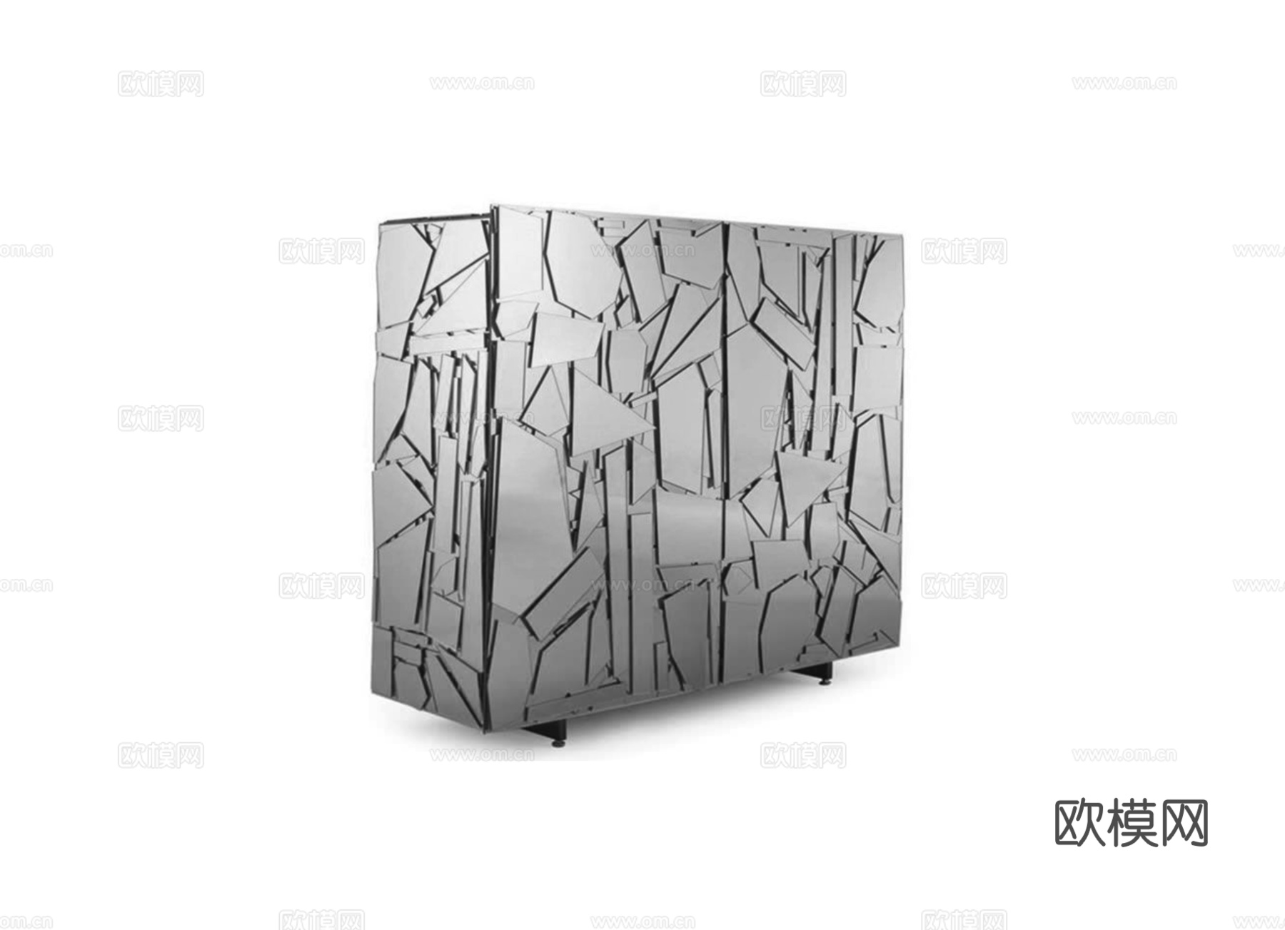 edra 不锈钢餐边柜3d模型下载