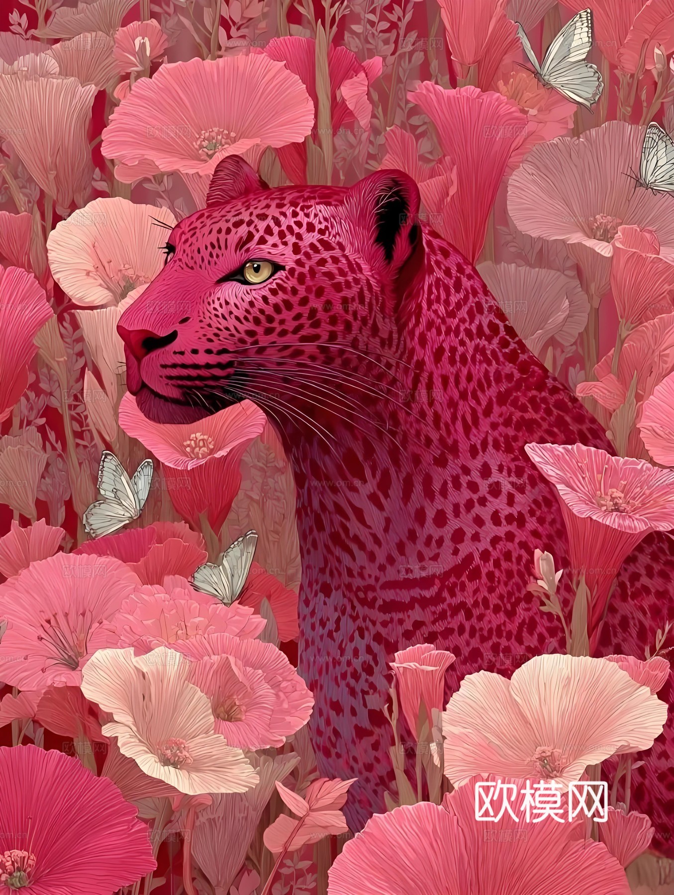 豹子挂画画芯