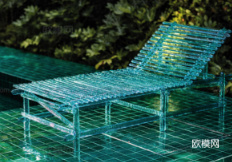 edra 透明躺椅3d模型下载（渲染图2）